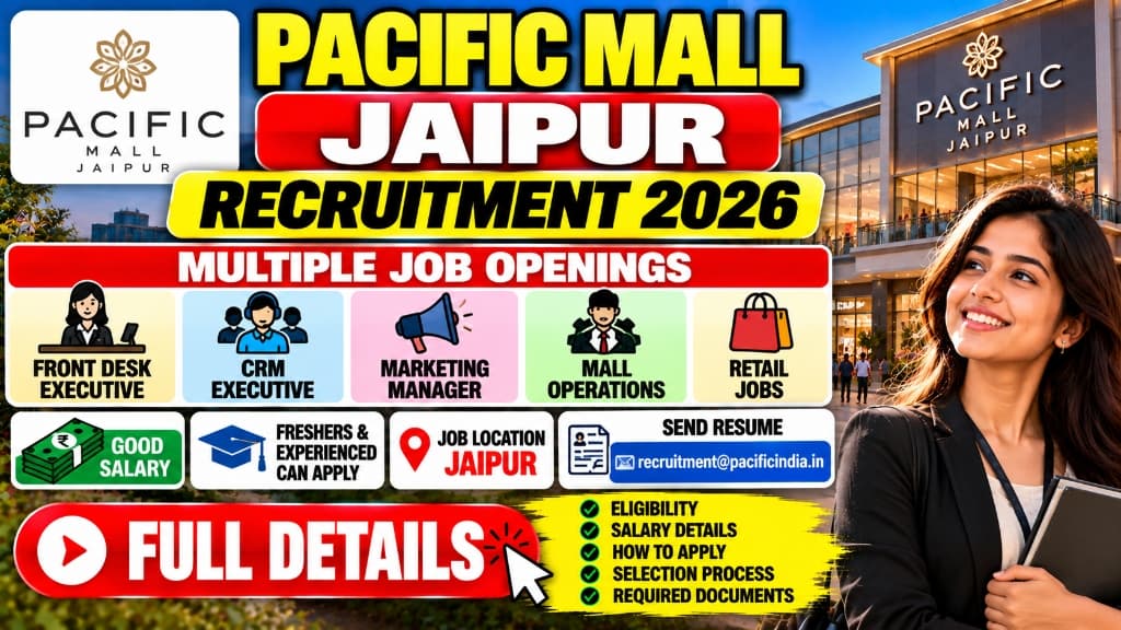 Pacific Mall Jaipur Recruitment 2026: Current Job Openings, Eligibility, Salary, Resume Email and How to Apply