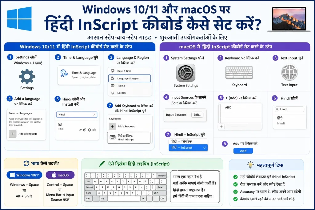 SSC CGL and CHSL Hindi Typing Test Rules