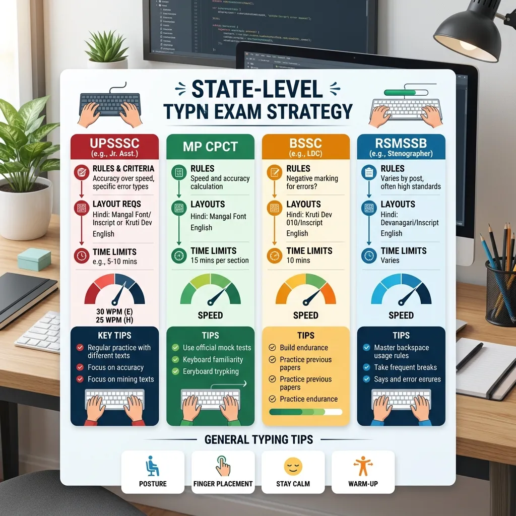 Typing Strategy for State Level Exams (UPSSSC, MP Patwari, RSMSSB, BSSC)